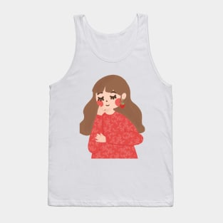 Strawberry girl Tank Top